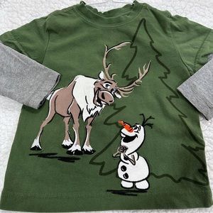Hanna Anderson 80 Frozen Olaf Sven shirt Disney